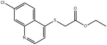 2-((7-氯喹啉-4-基)硫代)乙酸乙酯 结构式