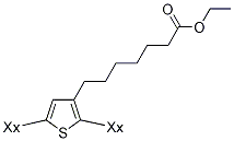 POLY[3-(ETHYL-7-HEPTANOATE)THIOPHENE2,5-DIYL] 结构式