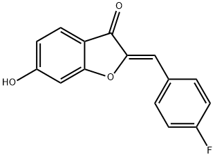 (2Z)-2-(4-氟苯亚甲基)-6-羟基-苯并呋喃- 结构式