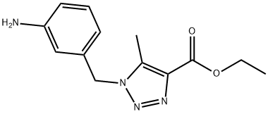 ETHYL1-(3-AMINOBENZYL)-5-METHYL-1H-1,2,3-TRIAZOLE-4-CARBOXYLATE 结构式