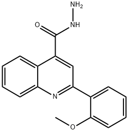 2-(2-甲氧苯基)-4-喹啉卡巴肼 结构式