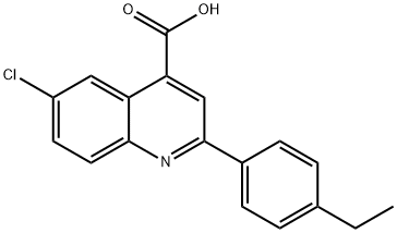 6-氯-2-(4-乙基苯基)-喹啉-4-羧酸 结构式