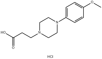 3-[4-(4-METHOXY-PHENYL)-PIPERAZIN-1-YL]-PROPIONIC ACID DIHYDROCHLORIDE 结构式