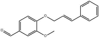 3-甲氧基-4-[(E)-3-苯基丙-2-烯氧基]苯甲醛 结构式