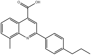 8-甲基-2-(4-丙基苯基)-喹啉-4-羧酸 结构式