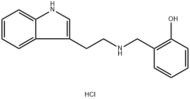 2-{[2-(1H-INDOL-3-YL)-ETHYLAMINO]-METHYL}-PHENOLHYDROCHLORIDE 结构式
