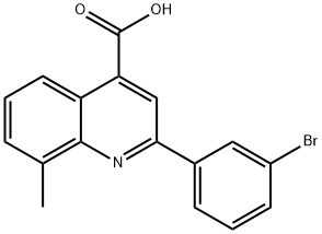 2-(3-溴苯基)-8-甲基-喹啉-4-羧酸 结构式