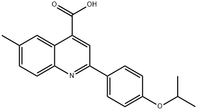 2-(4-异丙氧芬基)-6-甲基-喹啉-4-羧酸 结构式