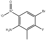 4-溴-3-氟-2-甲基-6-硝基苯胺 结构式