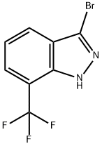 3-溴-7-(三氟甲基)-1H-吲唑 结构式