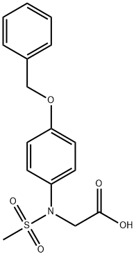 [[4-(Benzyloxy)phenyl](methylsulfonyl)amino]-acetic acid 结构式