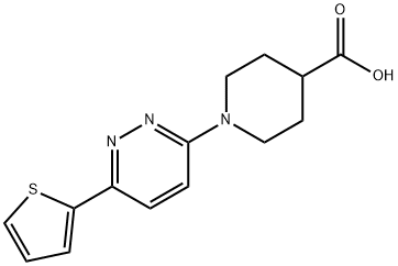 1-[6-(THIOPHEN-2-YL)PYRIDAZIN-3-YL]PIPERIDINE-4-CARBOXYLIC ACID 结构式