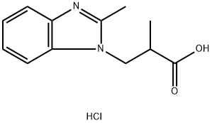2-Methyl-3-(2-methyl-benzoimidazol-1-yl)-propionic acid hydrochloride 结构式