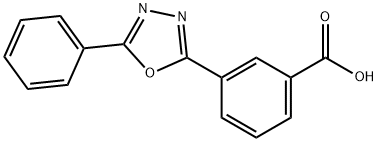 3-(5-Phenyl-1,3,4-oxadiazol-2-yl)benzoic acid 结构式