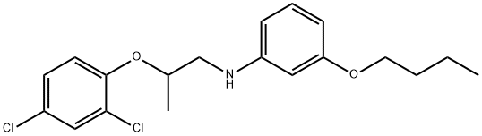 3-Butoxy-N-[2-(2,4-dichlorophenoxy)propyl]aniline 结构式