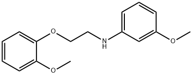 3-Methoxy-N-[2-(2-methoxyphenoxy)ethyl]aniline 结构式