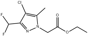 Ethyl [4-chloro-3-(difluoromethyl)-5-methyl-1H-pyrazol-1-yl]acetate 结构式