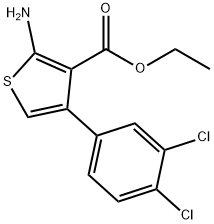 2-氨基-4-(3,4-二氯苯基)噻吩-3-羧酸乙酯 结构式