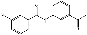 3-氯-N-(3-乙酰苯基)苯甲酰胺 结构式