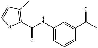 N-(3-乙酰基苯基)-3-甲基噻吩-2-甲酰胺 结构式
