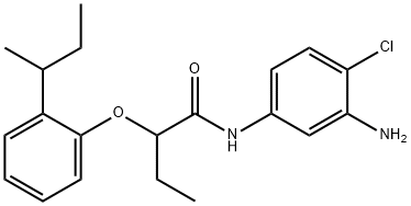 N-(3-Amino-4-chlorophenyl)-2-[2-(sec-butyl)-phenoxy]butanamide 结构式