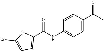 5-溴-N-(4-乙酰苯基)呋喃-2-甲酰胺 结构式