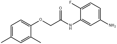 N-(5-Amino-2-fluorophenyl)-2-(2,4-dimethylphenoxy)acetamide 结构式