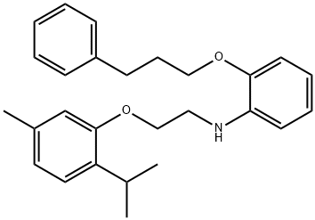 N-[2-(2-Isopropyl-5-methylphenoxy)ethyl]-2-(3-phenylpropoxy)aniline 结构式