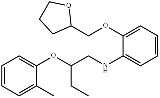 N-[2-(2-Methylphenoxy)butyl]-2-(tetrahydro-2-furanylmethoxy)aniline 结构式