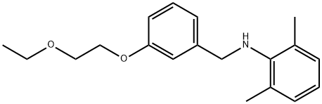 N-[3-(2-Ethoxyethoxy)benzyl]-2,6-dimethylaniline 结构式