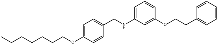N-[4-(Heptyloxy)benzyl]-3-(phenethyloxy)aniline 结构式
