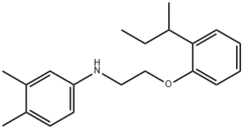 N-{2-[2-(sec-Butyl)phenoxy]ethyl}-3,4-dimethylaniline 结构式