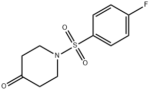 1-(4-氟苯基)磺酰基-4-哌啶基酮 结构式