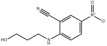 2-[(3-hydroxypropyl)amino]-5-nitrobenzonitrile 结构式