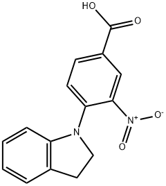 4-(2,3-dihydro-1H-indol-1-yl)-3-nitrobenzoic acid 结构式