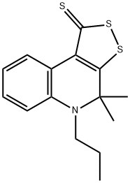 4,4-二甲基-5-丙基-[1,2]二硫杂环戊二烯并[5,4-C]喹啉-1-硫酮 结构式