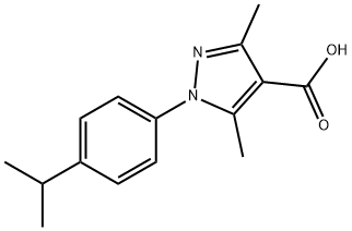 1-(4-异丙基苯基)-3,5-二甲基-1H-吡唑-4-羧酸 结构式