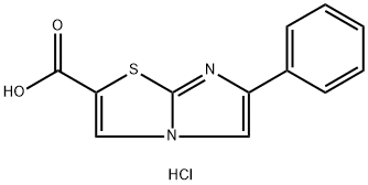 6-phenylimidazo[2,1-b][1,3]thiazole-2-carboxylic acid hydrochloride 结构式