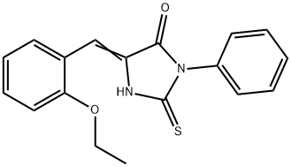 (5E)-5-(2-ethoxybenzylidene)-2-mercapto-3-phenyl-3,5-dihydro-4H-imidazol-4-one 结构式