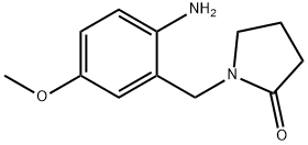 1-(2-氨基-5-甲氧基苄基)吡咯烷-2-酮 结构式