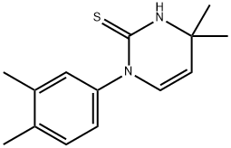 1-(3,4-二甲基苯基)-4,4-二甲基-1,4-二氢嘧啶-2-硫醇 结构式