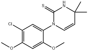 1-(5-氯-2,4-二甲氧基苯基)-4,4-二甲基-1,4-二氢嘧啶-2-硫醇 结构式