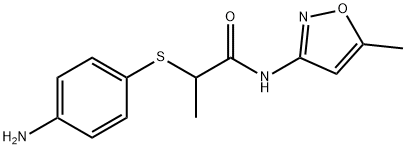 2-[(4-aminophenyl)thio]-N-(5-methylisoxazol-3-yl)propanamide 结构式