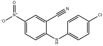 2-((4-氯苯基)氨基)-5-硝基苄腈 结构式