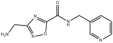 3-(氨基甲基)-N-(吡啶-3-基甲基)-1,2,4-噁二唑-5-甲酰胺 结构式