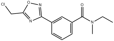 3-[5-(chloromethyl)-1,2,4-oxadiazol-3-yl]-N-ethyl-N-methylbenzamide 结构式