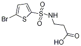 3-[(5-溴-2-噻吩)磺酰基氨基]丙酸 结构式