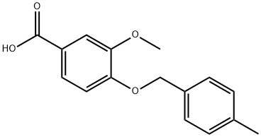 3-甲氧基-4-((4-甲基苄基)氧基)苯甲酸 结构式