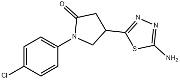 4-(5-amino-1,3,4-thiadiazol-2-yl)-1-(4-chlorophenyl)pyrrolidin-2-one 结构式