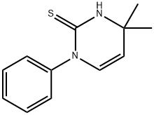 4,4-二甲基-1-苯基-1,4-二氢嘧啶-2-硫醇 结构式